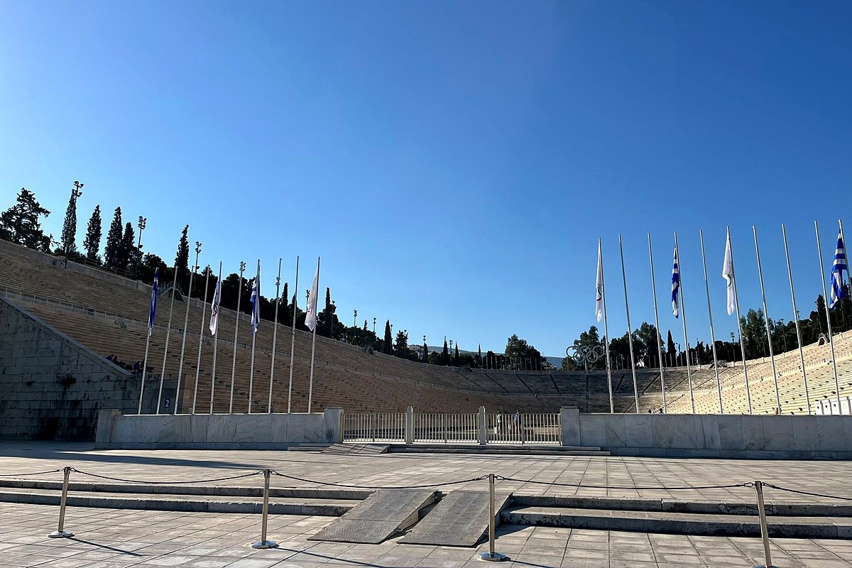Estádio Panatenaico, todo em mármore, em Atenas