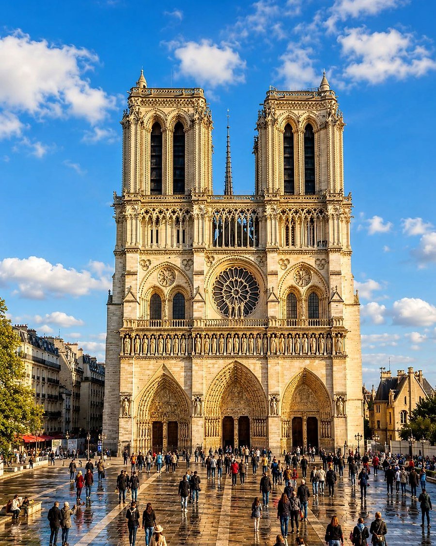 Fachada da Catedral de Notre-Dame de Paris