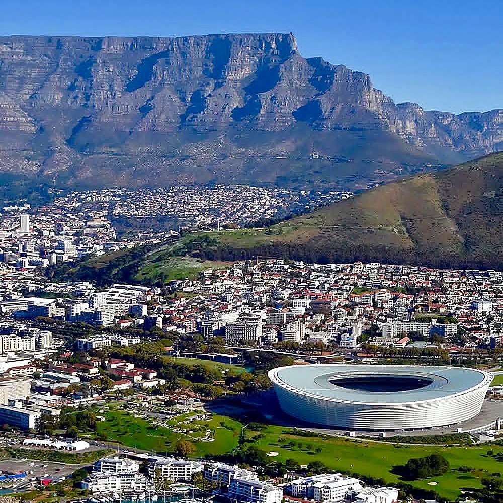 Table Mountain e a Cidade do Cabo vistas do alto