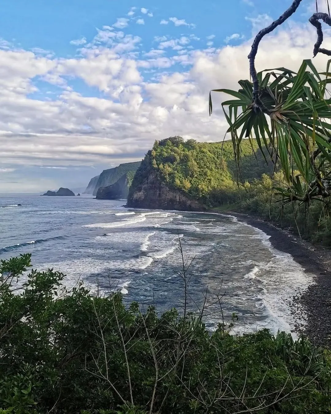 Costa vulcânica na Big Island, Havaí
