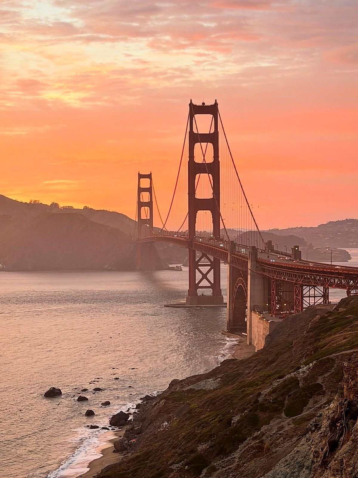 Golden Gate ao pôr do sol