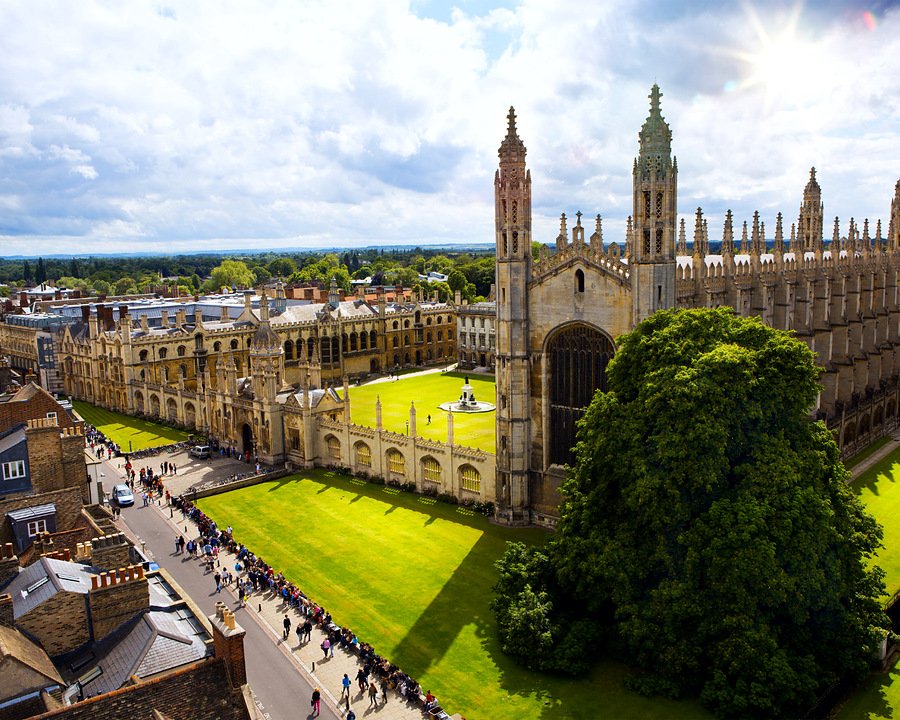 King's College e seus gramados em Cambridge