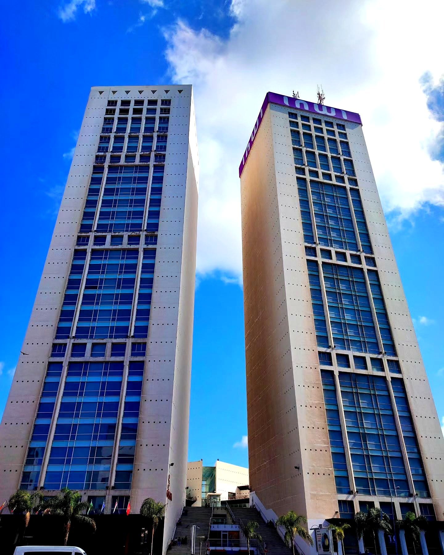 As duas torres do Twin Center no bairro Maarif em Casablanca