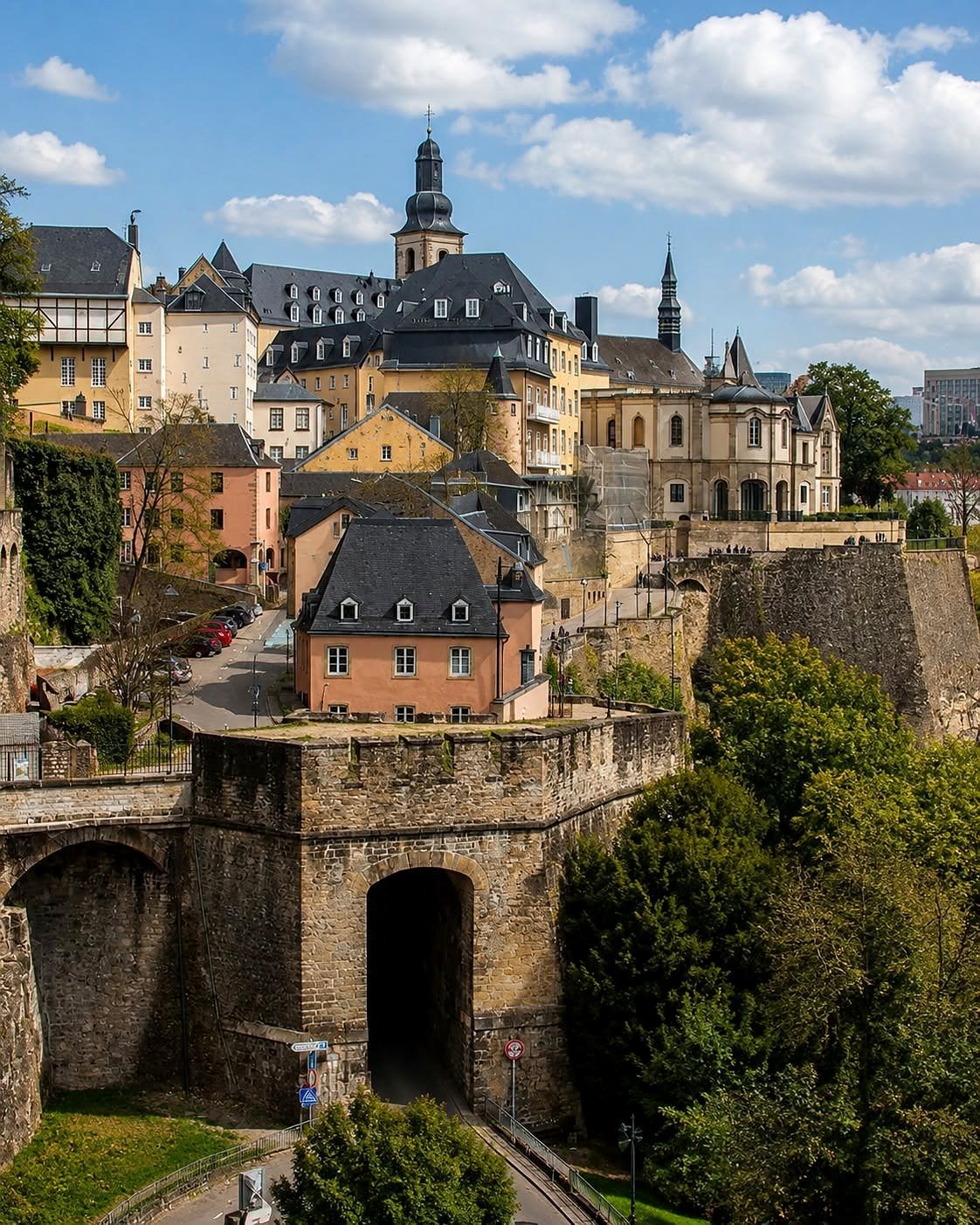 Chemin de la Corniche, o balcão mais bonito da Europa, em Luxemburgo