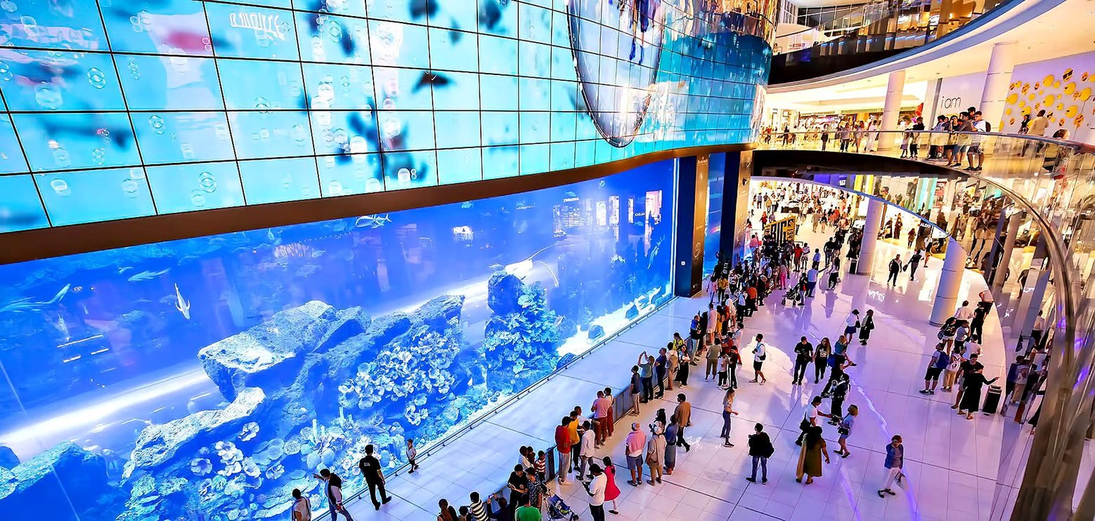 Dubai Aquarium dentro do Dubai Mall