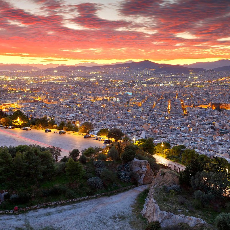 Vista de Atenas a partir do mirante do Monte Licabeto