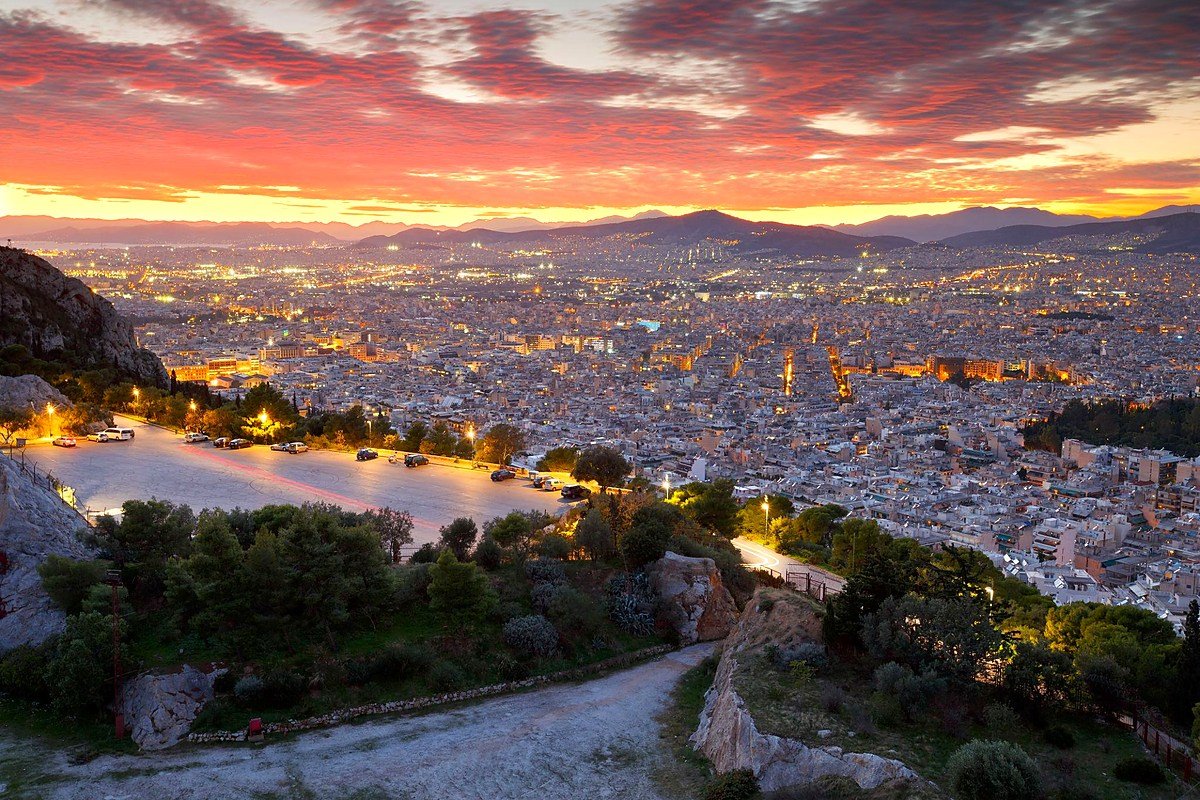 Vista de Atenas a partir do mirante do Monte Licabeto