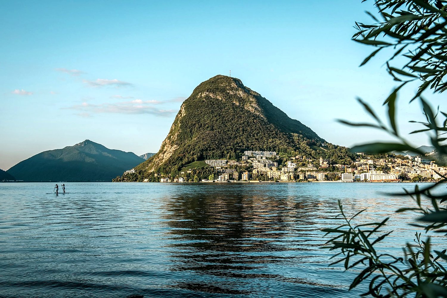 Lago de Lugano e Monte San Salvatore, no sul da Suíça
