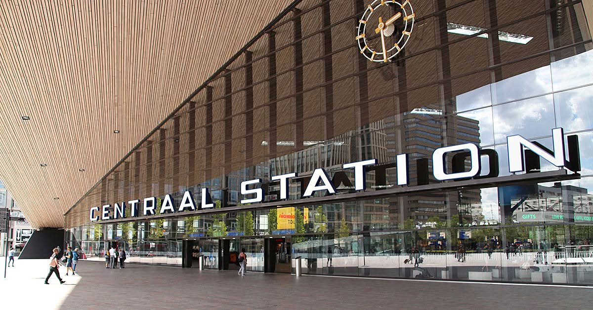 Fachada da estação Rotterdam Centraal