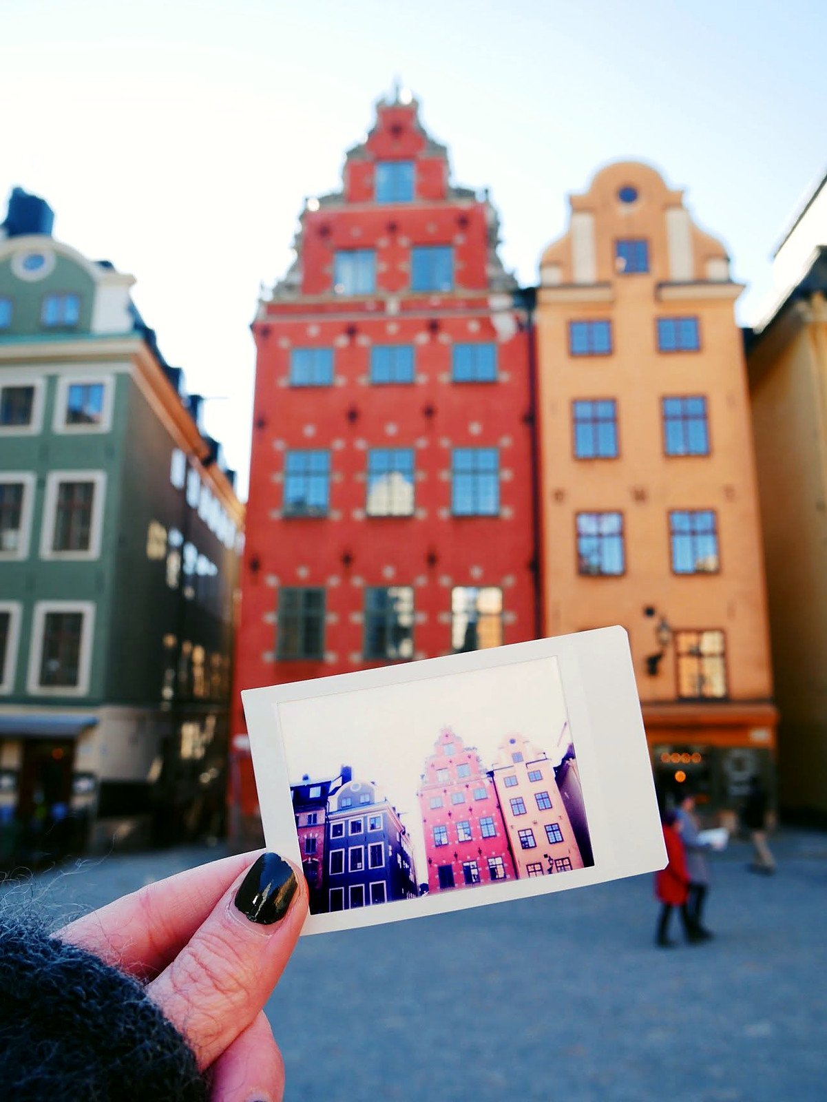 Casas coloridas da praça Stortorget, em Gamla Stan
