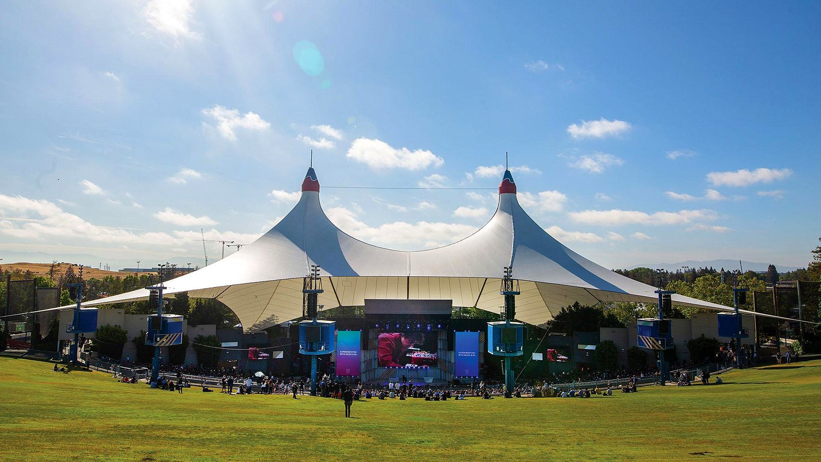 Shoreline Amphitheatre em Mountain View durante o Google I/O