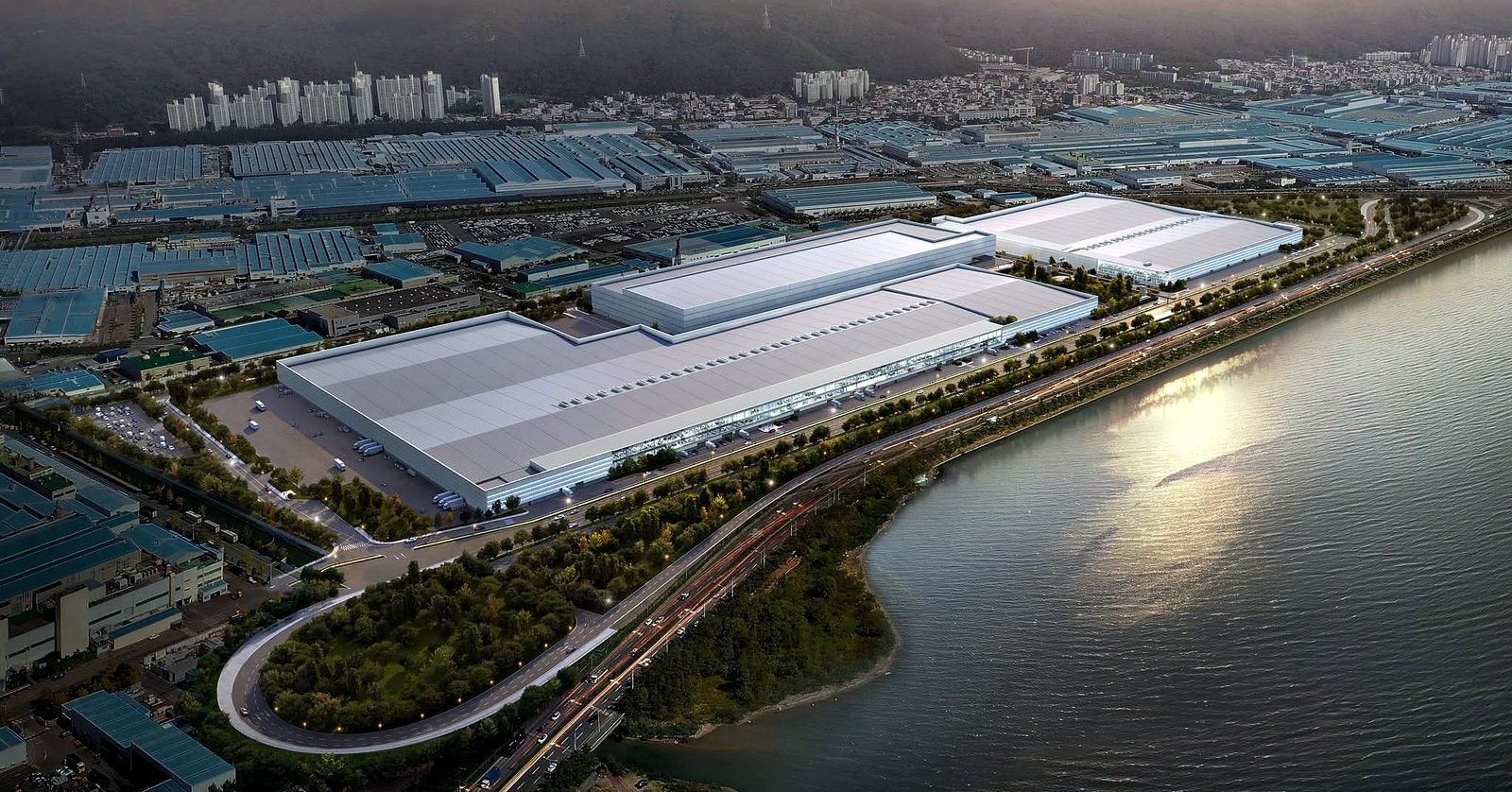 Projeto da nova fábrica de carros elétricos da Hyundai em Ulsan