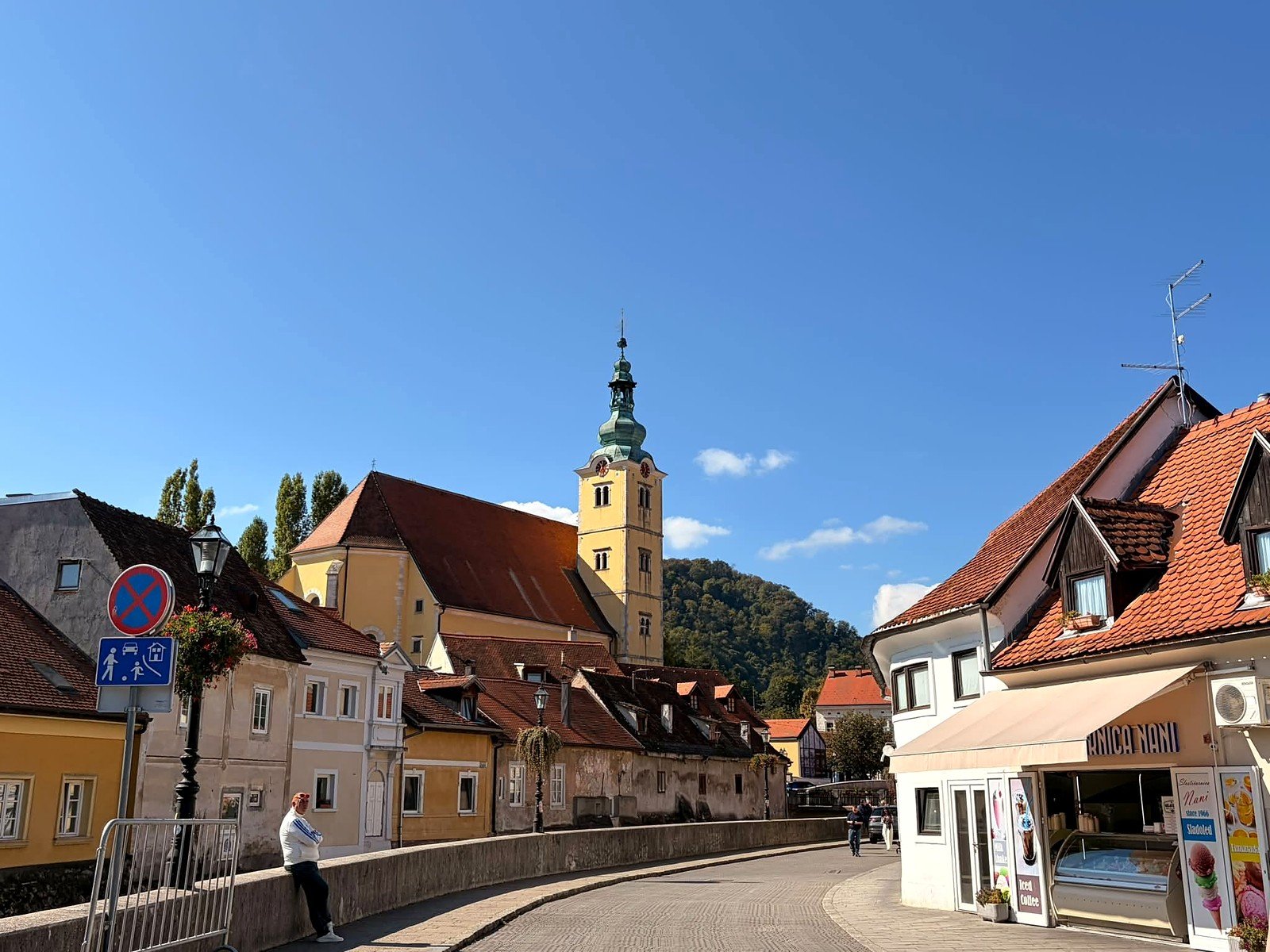 Centro histórico de Samobor, cidadezinha perto de Zagreb