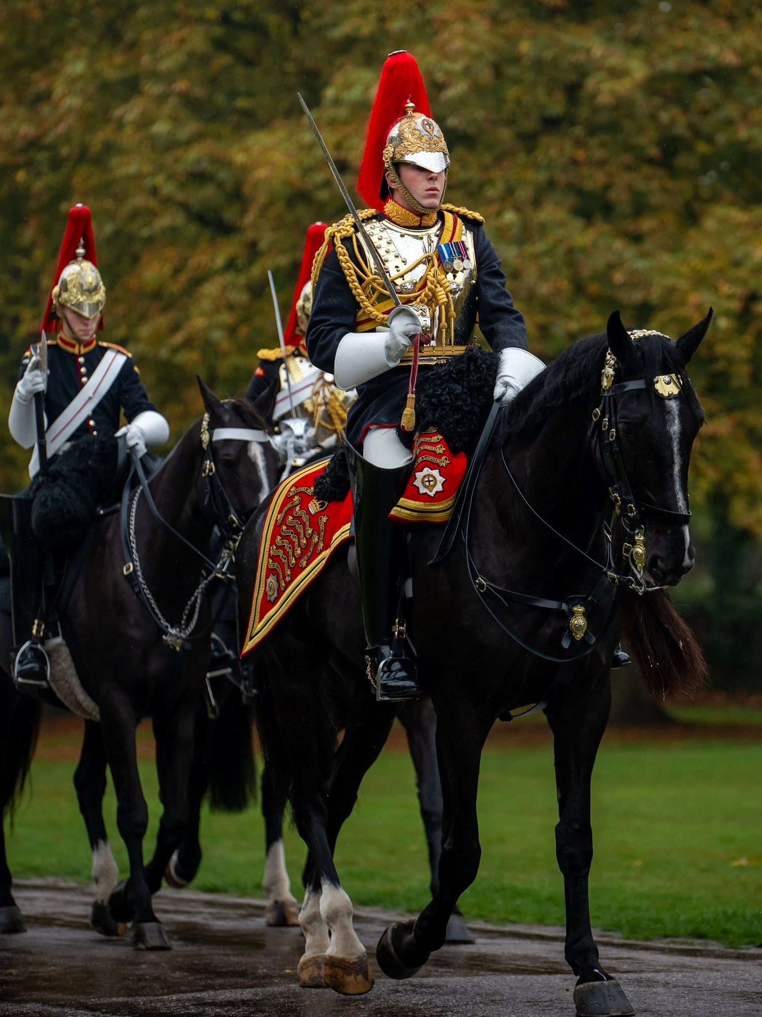 Cavalaria da Guarda Real em cerimônia em Windsor